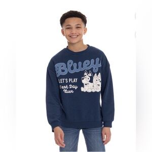 Bluey Character Boys Crewneck Sweatshirt size Medium (8) blue